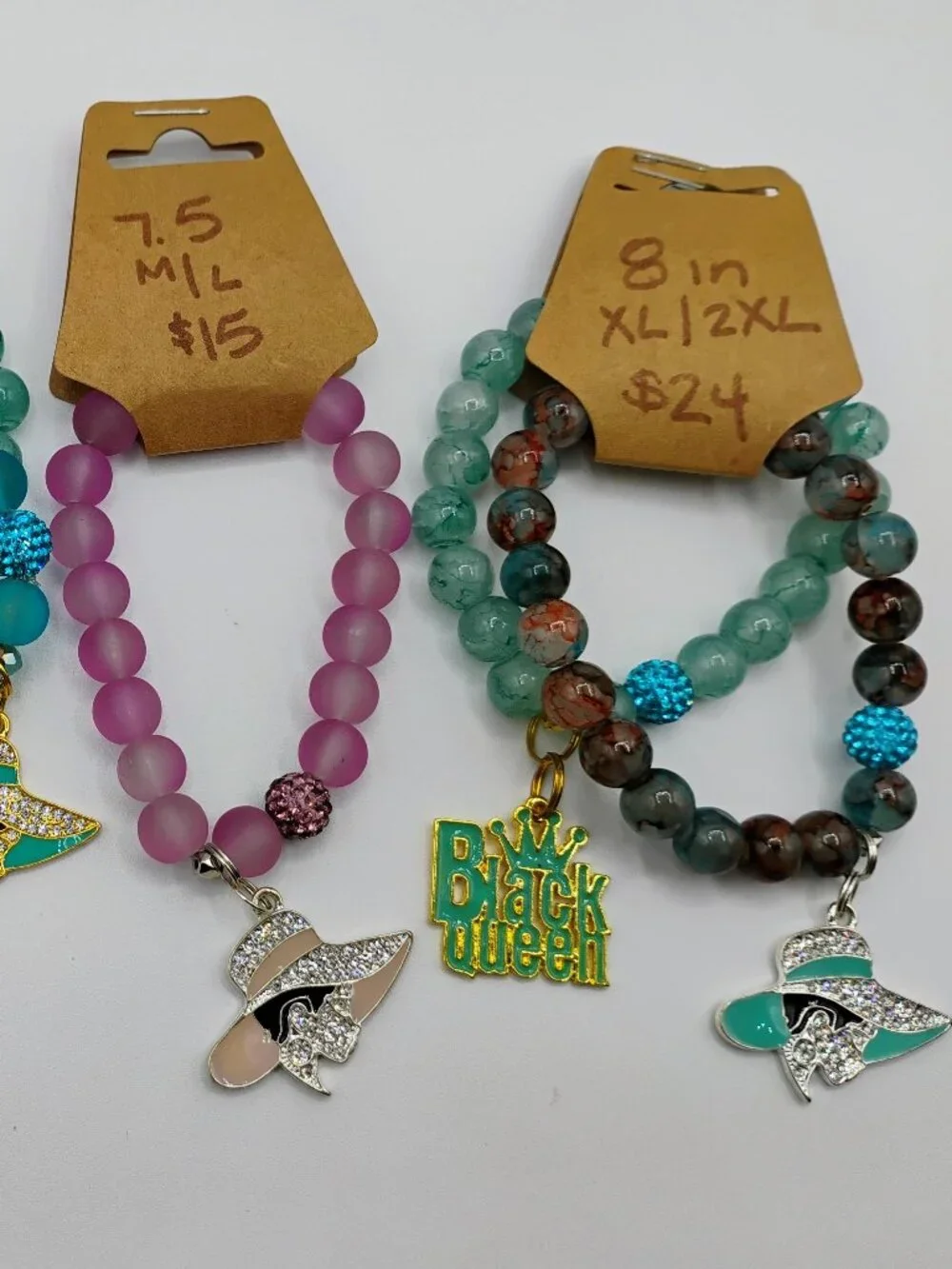 Detash - 5 piece beaded bracelets with Black women charms